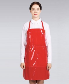 AP-161 빨강  단면방수 앞치마ㅡㅡㅡㅡ목걸이형