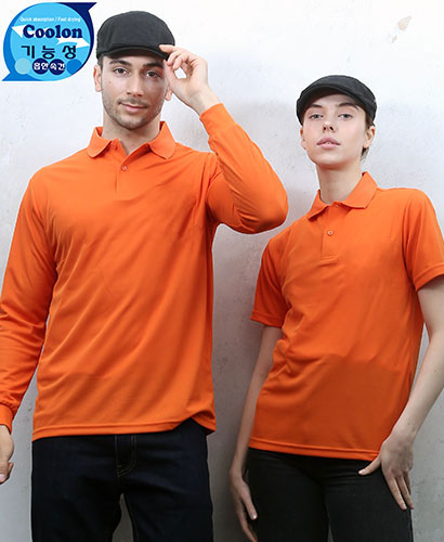 T-19 오렌지 쿨론베이직 단체복 ㅡㅡㅡ(주머니 없음)