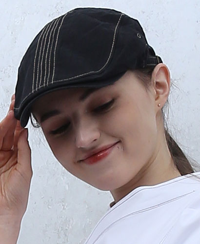 C-503 블랙 스티치 헌팅캡