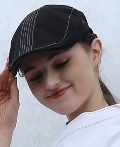 C-503 블랙 스티치 헌팅캡