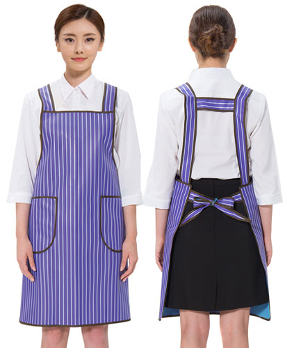 AP-3022 보라줄지 메쉬 방수앞치마(소)