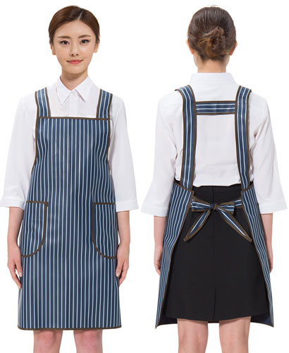 AP-3025 곤색줄지 매쉬 방수앞치마 (소)