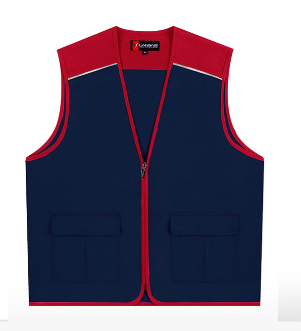 LD-22 네이비 반사 파이핑 조끼