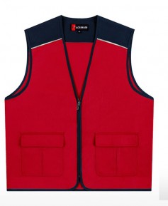 LD-22 레드 반사 파이핑 조끼