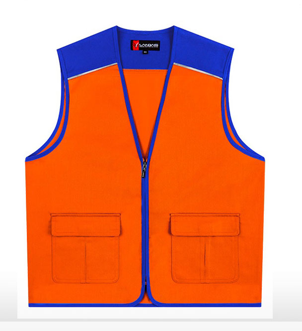 LD-22 오렌지 반사 파이핑 조끼
