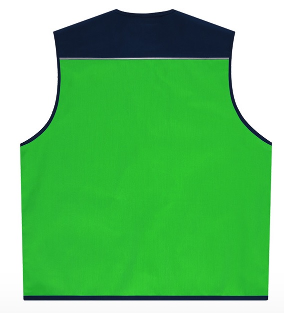 LD-22 형광연두  반사 파이핑 조끼