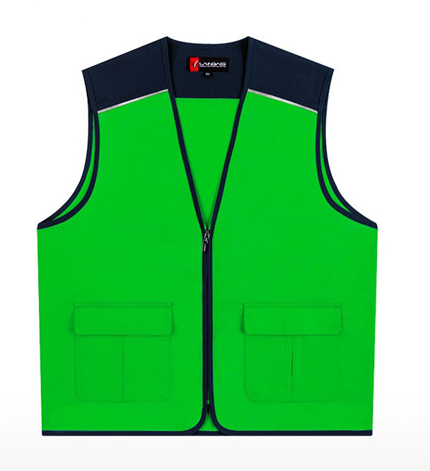 LD-22 형광연두  반사 파이핑 조끼