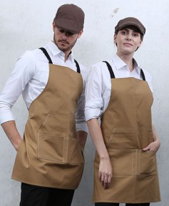 AP-5232 올리브 배색끈 캔버스앞치마