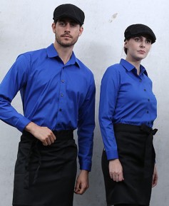 Y-815 긴팔 코발트 무지 셔츠ㅡㅡㅡㅡㅡ (주머니없음)   ★맞춤제작---15장이상 제작  4-5일 소요예상