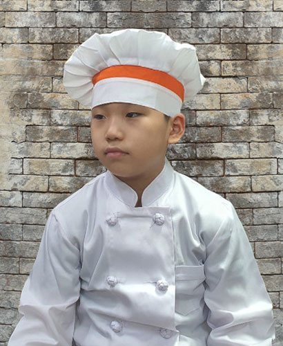 K-60 아동 오렌지띠 쉐프모자