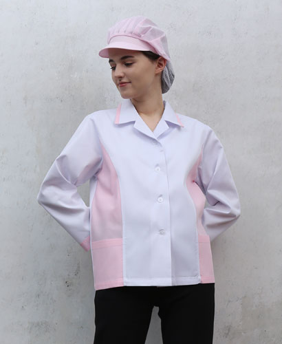 HA-38 핑크 옆배색 포인트 위생복