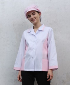 HA-38 핑크 옆배색 포인트 위생복