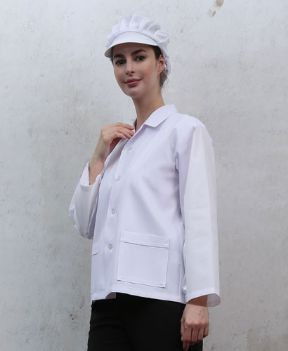 HA-28 백색 여성 기본위생복 ㅡㅡㅡㅡ 소매일자형