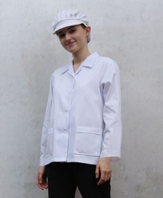 HA-28 백색 여성 기본위생복 ㅡㅡㅡㅡ 소매일자형