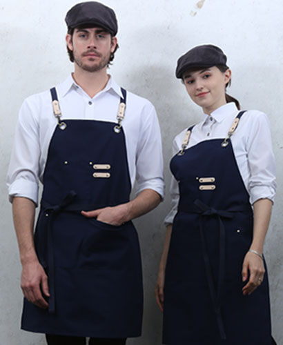 AP-335 네이비 주머니 포인트 고급앞치마
