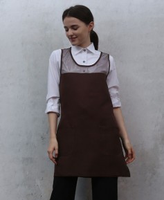 AP-936 커피 망사 원피스 앞치마
