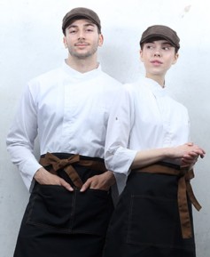 KO-190-2 화이트 히든스냅 롤업ㅡㅡ 조리복★(반팔겸용) (등판쿨메시)