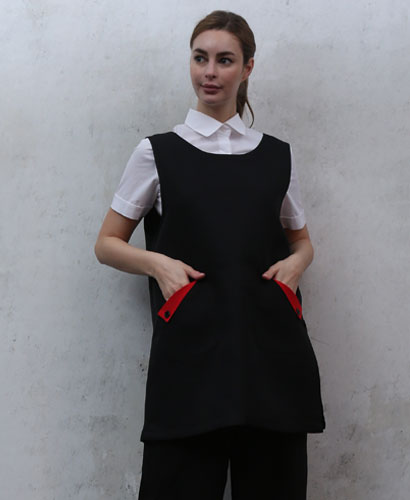 AP-6511 블랙 삼각주머니포인트 원피스