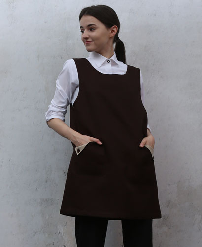 AP-6514 커피 삼각주머니포인트 원피스