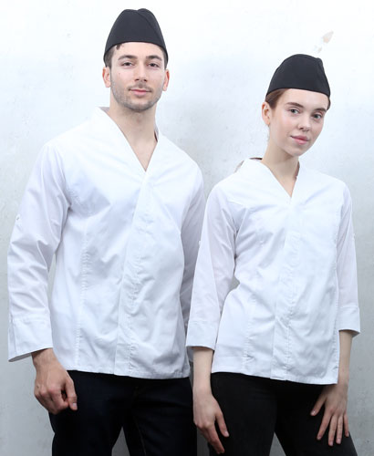 KO-201-2 NEW 화이트 스냅 쿨 무지 쿡복