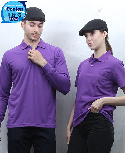 ▶T-18 보라 기능성 베이직 단체복◀ㅡ(주머니있음)