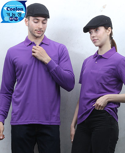 ▶T-18 보라 기능성 베이직 단체복◀ㅡ(주머니있음)