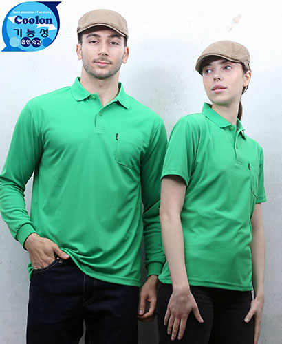 ▶T-18 그린 기능성 베이직 단체복◀ㅡ(주머니있음)