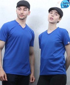 T3-43 코발트 반팔((기능성)) V넥 고급형ㅡㅡ 헤리 포인트
