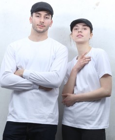 ▶T3-72 긴팔/반팔 무지 면 라운드티 ㅡㅡㅡ(백색)