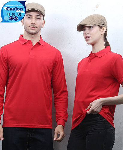 T-19 적색 반팔 쿨론베이직 단체복 ㅡㅡㅡㅡ(주머니 없음) 빅사이즈