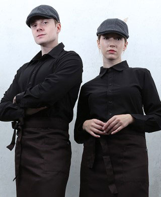 Y-908 NEW 긴팔 검정  카페셔츠ㅡㅡ(남여공용 사이즈)(빅사이즈있음)