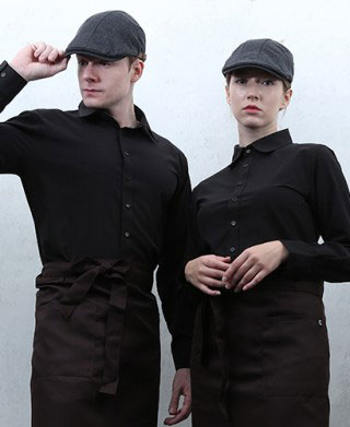 Y-908 NEW 긴팔 검정  카페셔츠ㅡㅡ(남여공용 사이즈)(빅사이즈있음)