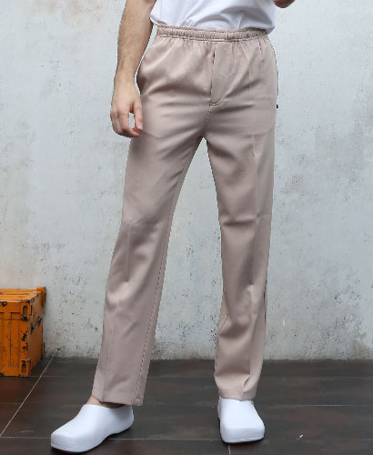 P-26 베이지 고무줄 위생바지 ㅡㅡㅡ (남여공용) 베이커리/조리/위생작업바지