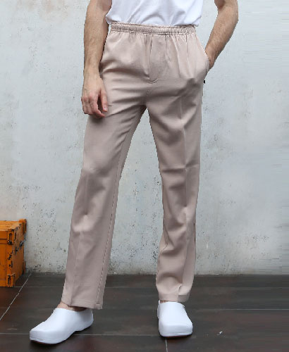 P-26 베이지 고무줄 위생바지 ㅡㅡㅡ (남여공용) 베이커리/조리/위생작업바지