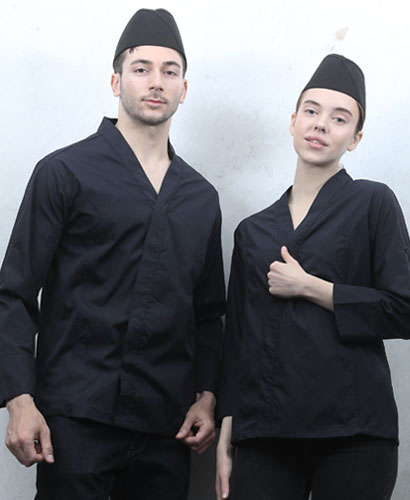 KO-201-3 NEW블랙 스냅 쿨 무지 쿡복