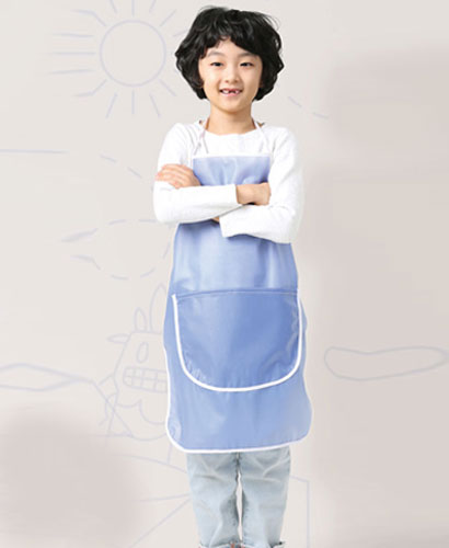 K-65  키즈 스카이블루 캥거루 방수 앞치마[MK04]