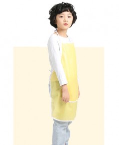 K-66  키즈 옐로 캥거루 방수 앞치마