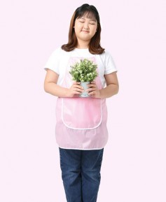 K-67  키즈 핑크 캥거루 방수 앞치마