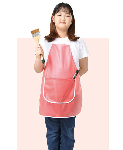 K-68 키즈 레드  캥거루 방수 앞치마