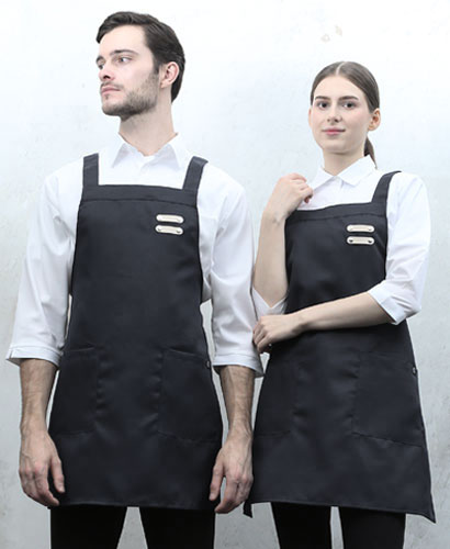 AP-501  블랙 가죽포인트 H형 앞치마