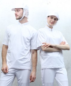 W-166 ▣ 화이트 스판덱스 기능성 반팔ㅡㅡㅡ위생티 [남녀공용]101S-1