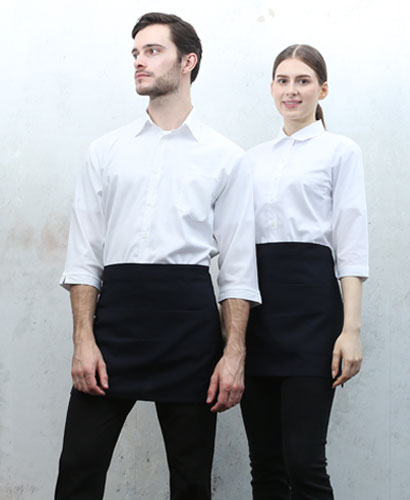 AP-351 블랙 폴리 스판 서빙허리  -47cm