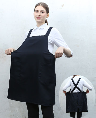 AP-6713 빅사이즈 네이비 뒤X형 ㅡㅡ엉덩이가림앞치마