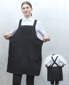 AP-6711 빅사이즈블랙 뒤X형 ㅡㅡ엉덩이가림앞치마
