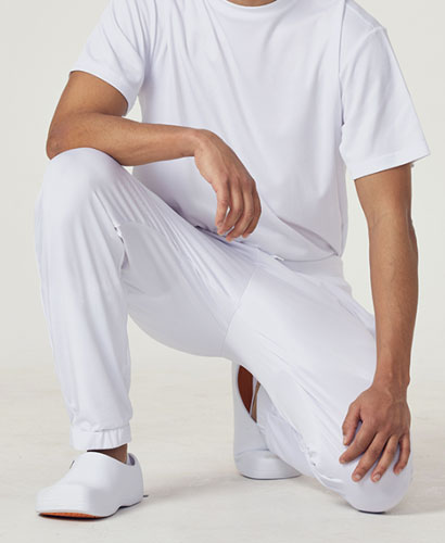 P-112 ▣화이트 올 스판덱스 위생바지