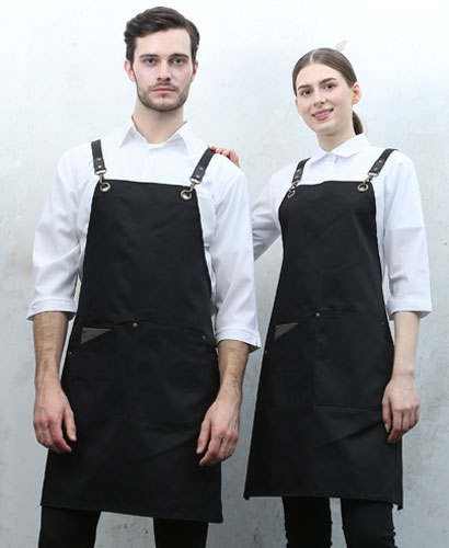 AP-702 블랙 고급 포켓 포인트  앞치마