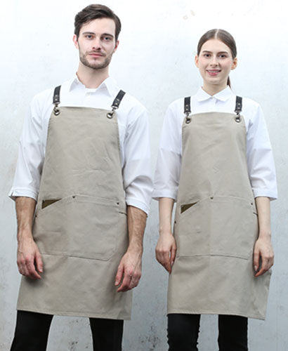 AP-7137  베이지 고급 포켓 포인트  앞치마