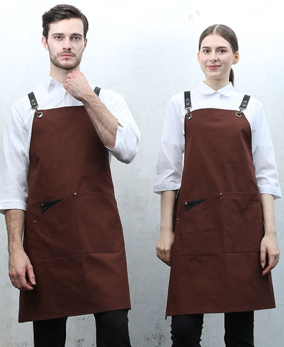 AP-7134 브라운 고급 포켓 포인트  앞치마