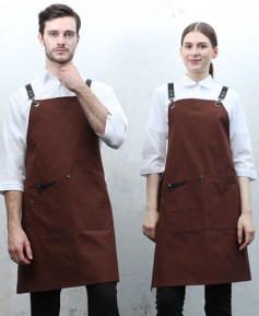 AP-7134 브라운 고급 포켓 포인트  앞치마