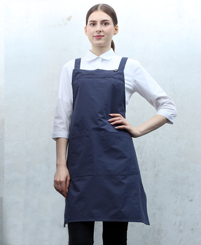AP-680 네이비 스틸스냅H형 앞치마 [CSH]